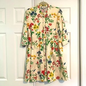 Tuckernuck Floral Royal Shirt Dress